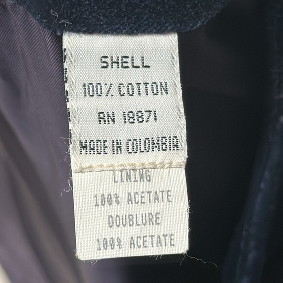 JH COLLECTIBLES Navy Blue/Gold Quilted Velvet Jacket Size 4 - Picture 7 of 7